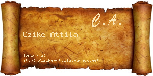 Czike Attila névjegykártya