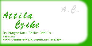 attila czike business card